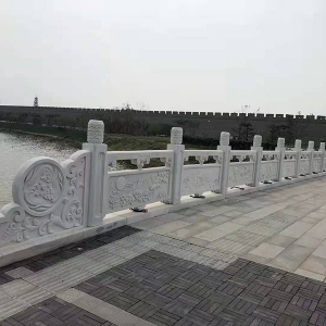 芝麻白石欄桿的制作與安裝